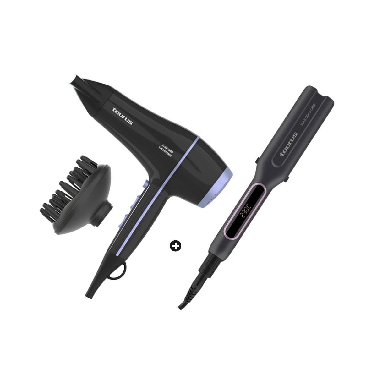 Secadora Taurus Mod. Alize 2200 Ion - Ceramic + Alisadora Taurus Mod. Slimlook 3 Care